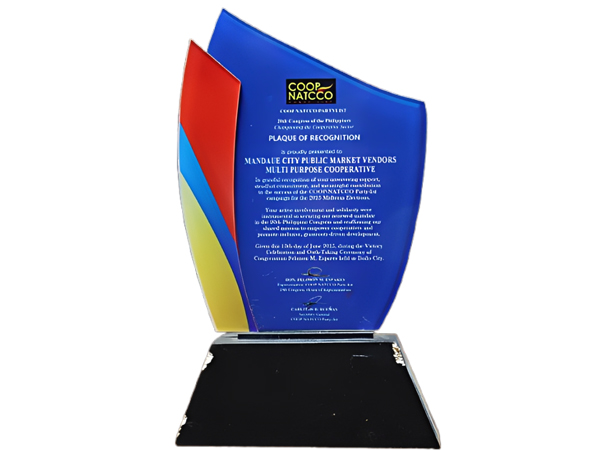 2025 Plaque of Recognition of Coop NATCOO